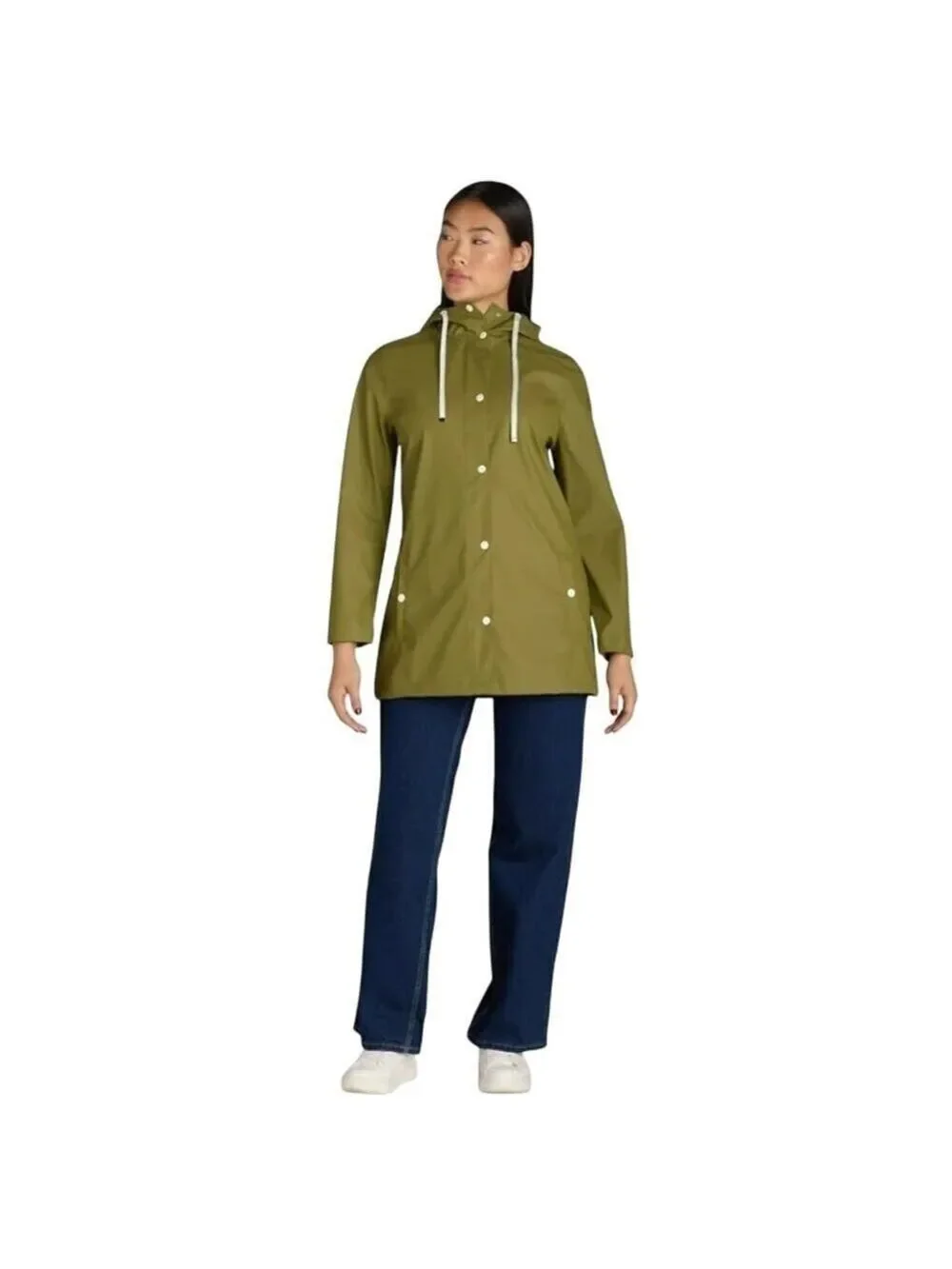 BIG CHILL WATER RESISTANT RAIN COAT WOMEN'S XL BLACK OR OLIVE GREEN SOFT & COMFY